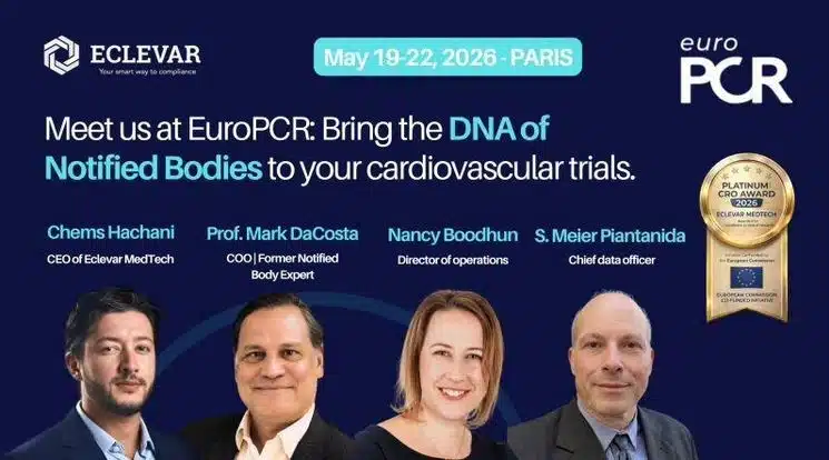 Meet Eclevar MedTech at EuroPCR 2026 in Paris, 19 to 22 May